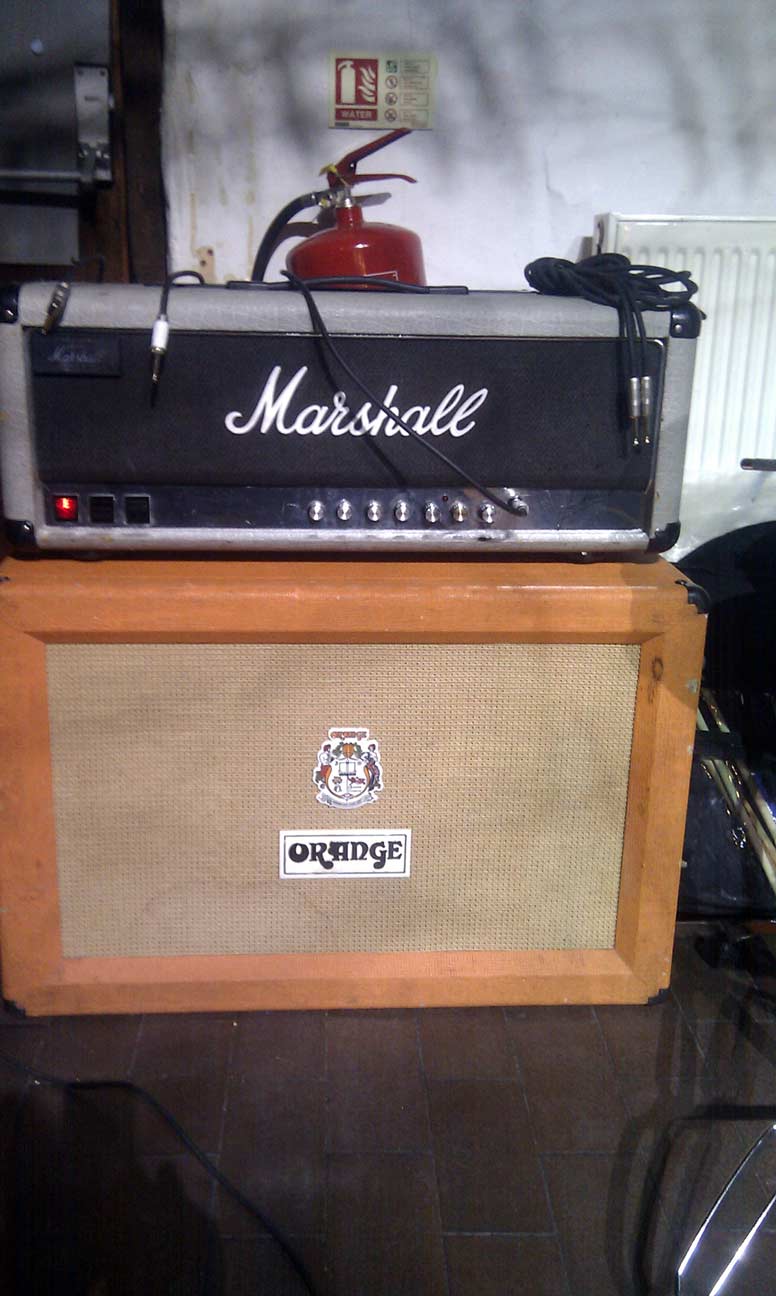Marshall jubilee 100 watt head Orange 2x 12 close back cab